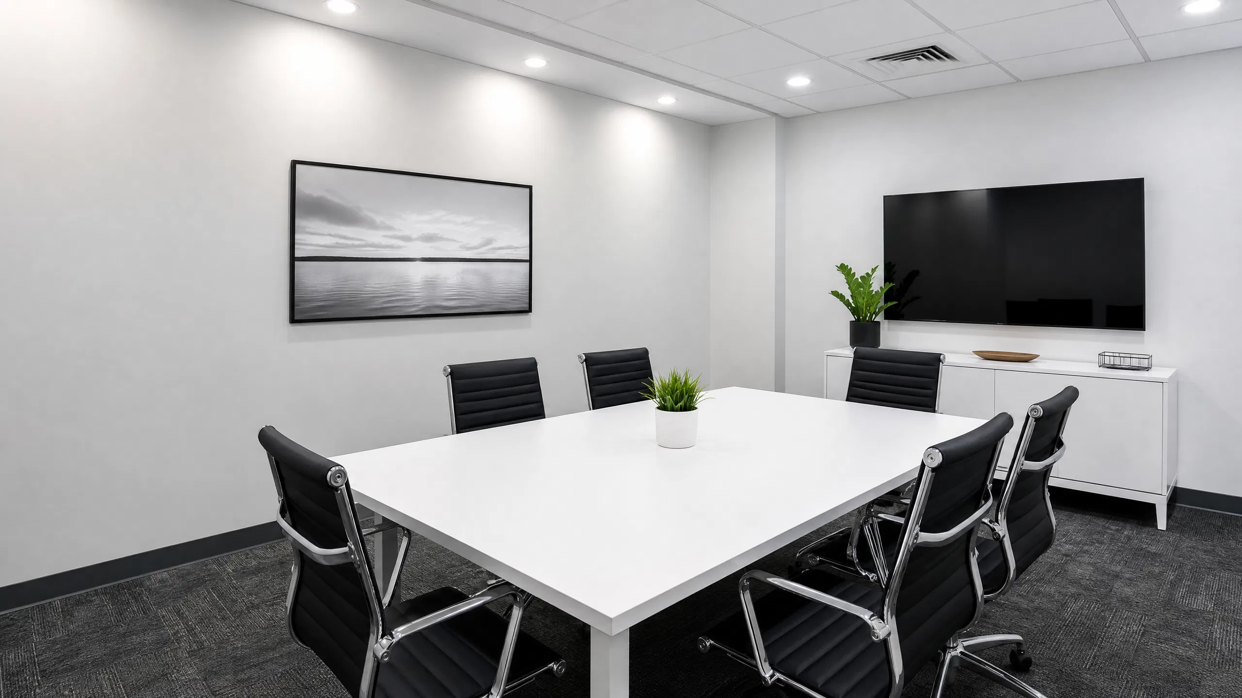 Team meeting in a common area